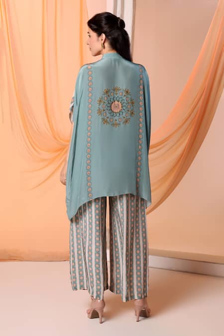 Soup By Sougat Paul Eraya Floral Print Short Kaftan With Pant 