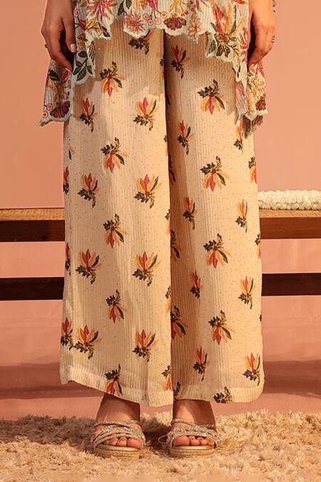 Buy Soup By Sougat Paul Blue Georgette Embroidery, Sequins Aarani Floral Asymmetric Tunic And Pant Set Online at Aza Fashions Buy_Soup By Sougat Paul_Blue Georgette Embroidery, Sequins Aarani Floral Asymmetric Tunic And Pant Set _Online_at_Aza_Fashions