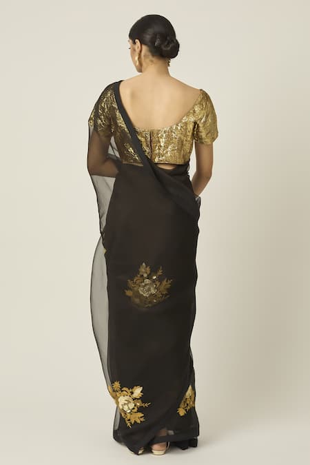 Peeli Dori Aradhana Embroidered Saree With Blouse 