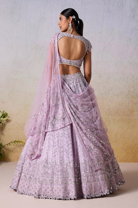 Mirroir Floral Vine Sequin Embellished Bridal Lehenga Set 