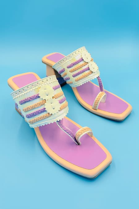 Shiveen Shiveen Kolhapuri Heels with Braided Strap 