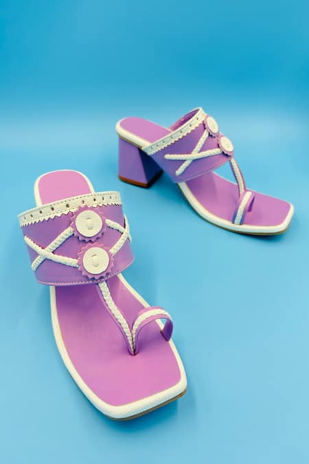 Shiveen Shiveen Tarangini Braided Woven Kolhapuri Heels 