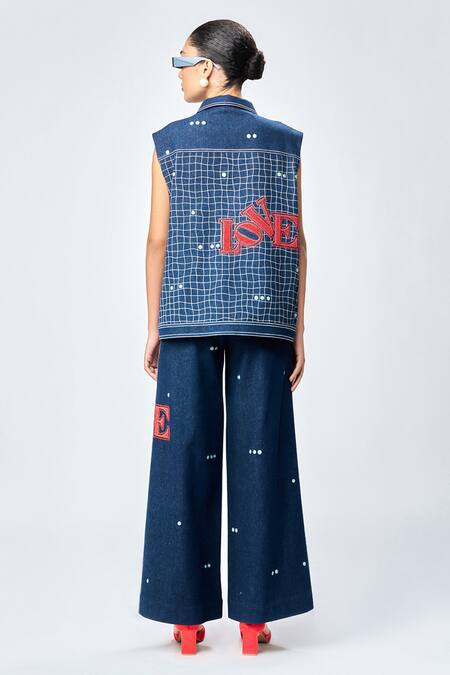 Shahin Mannan Love Embroidered Flared Pant 