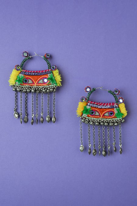 Krutiarts Aapne Ketla Embroidered Earrings 