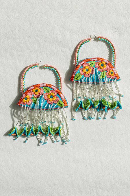 Krutiarts Tulum Embroidered Earrings 