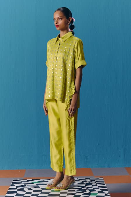 Pooja Rajgarhia Gupta Silk Satin Straight Pant 