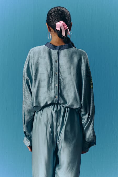 Pooja Rajgarhia Gupta Sky Astral Kimono Shirt 