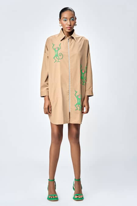 Shahin Mannan Funky Monkey Shirt Dress 