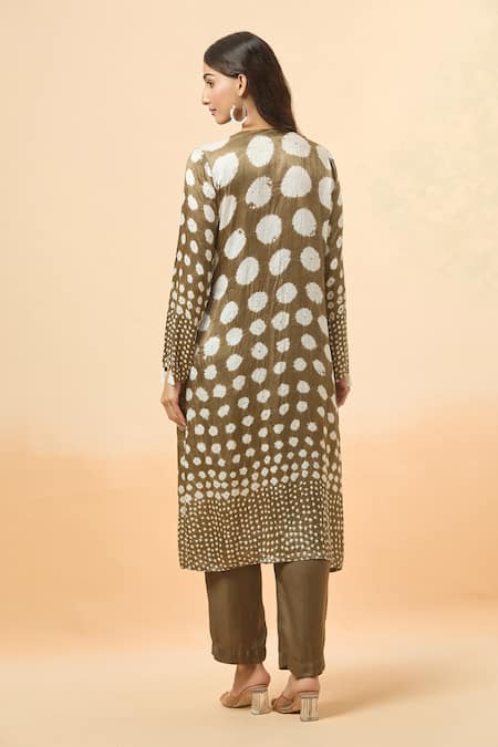 Divya Kanakia Tie Dye Woven Kurta & Pant Set 