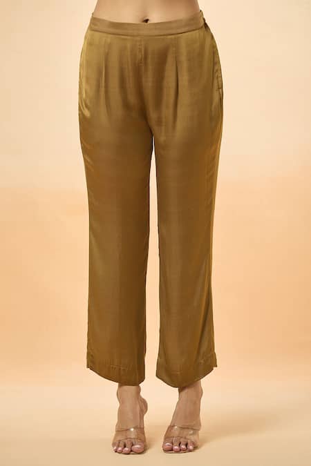 Shop Divya Kanakia Green Modal, Satin Sequins, Beads Collared Bandhani Woven Shirt Kurta And Pant Set Online at Aza Fashions Shop_Divya Kanakia_Green Modal, Satin Sequins, Beads Collared Bandhani Woven Shirt Kurta And Pant Set _Online_at_Aza_Fashions