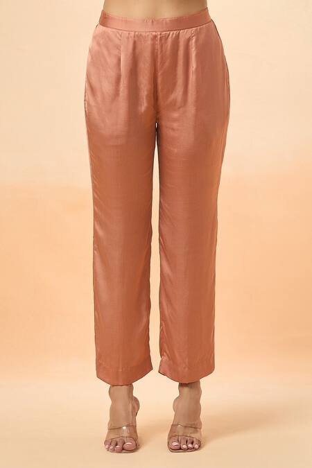 Buy Divya Kanakia Orange Modal, Satin Beads, Sequins Round Neck Bandhej Woven Kurta And Pant Set Online at Aza Fashions Buy_Divya Kanakia_Orange Modal, Satin Beads, Sequins Round Neck Bandhej Woven Kurta And Pant Set _Online_at_Aza_Fashions