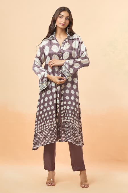 Divya Kanakia Bandhej Woven Shirt Kurta & Pant Set 