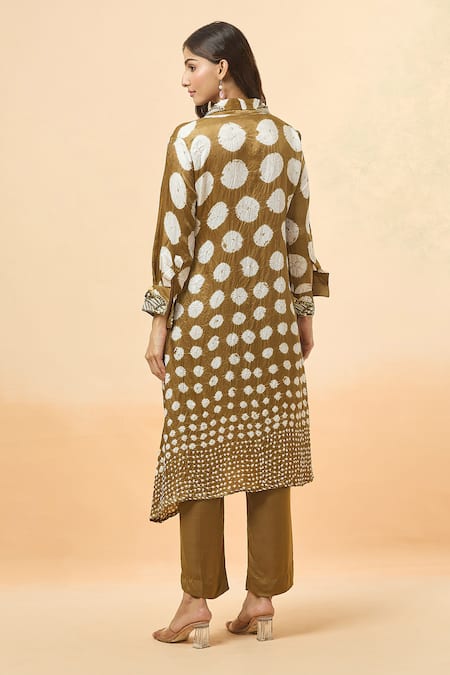 Divya Kanakia Bandhani Woven Shirt Kurta & Pant Set 