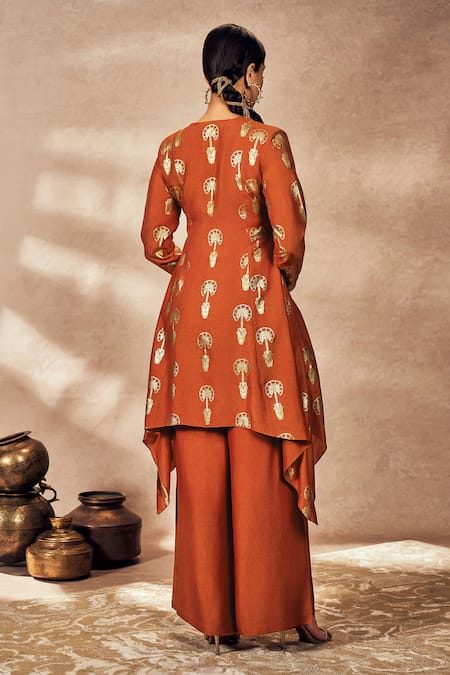 Masaba Travellers Palm Foil Print Tunic & Pant Set 