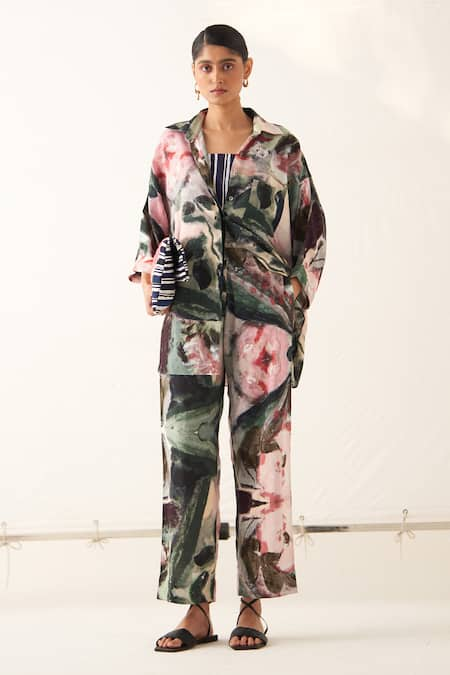 OFRIDA Island STFT Abstract Expressionist Print Pant 