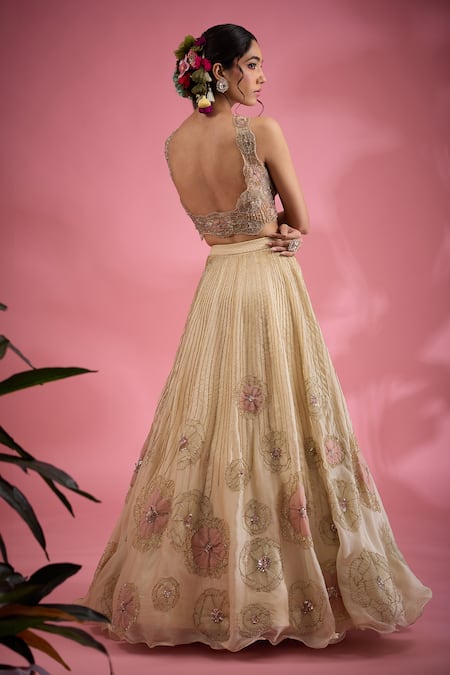 Show Shaa Flower Embroidered Lehenga Set