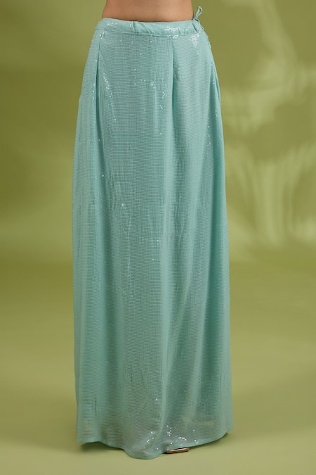 Buy Show Shaa Blue Organza, Lycra, Linen Beads, Embroidery V-neck Floral Saree And Blouse Set Online at Aza Fashions Buy_Show Shaa_Blue Organza, Lycra, Linen Beads, Embroidery V-neck Floral Saree And Blouse Set _Online_at_Aza_Fashions