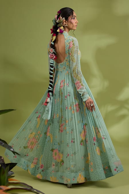 Show Shaa Flower Print Anarkali With Dupatta