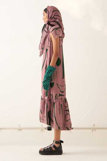 Buy_OFRIDA_Multi Color Organza Printed Scarf_Online_at_Aza_Fashions