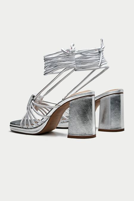 Oroh_Silver Faenza Strappy Heels _at_Aza_Fashions