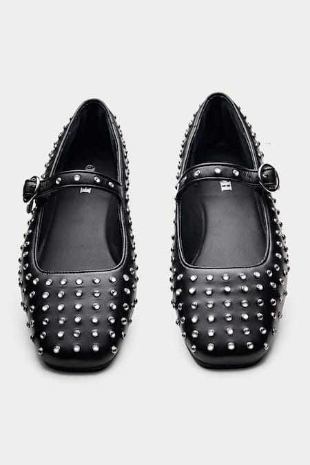 Shop Oroh Black Altea Ballerina Embellished Flats at Aza Fashions Shop_Oroh_Black Altea Ballerina Embellished Flats _at_Aza_Fashions