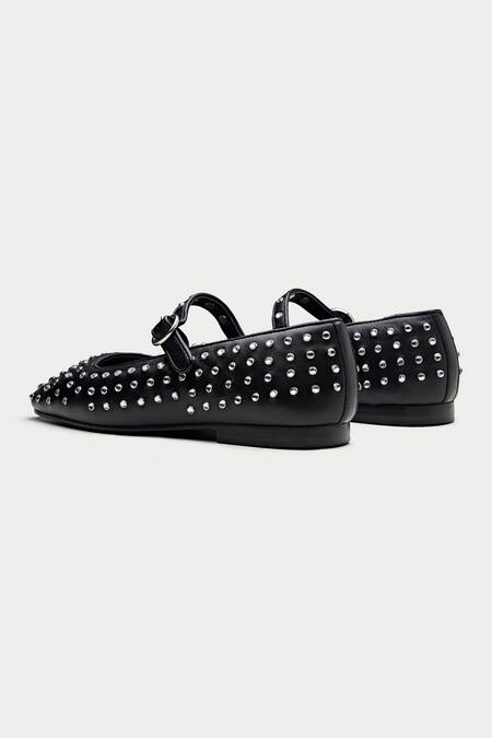 Oroh Black Altea Ballerina Embellished Flats Online at Aza Fashions Oroh_Black Altea Ballerina Embellished Flats _Online_at_Aza_Fashions