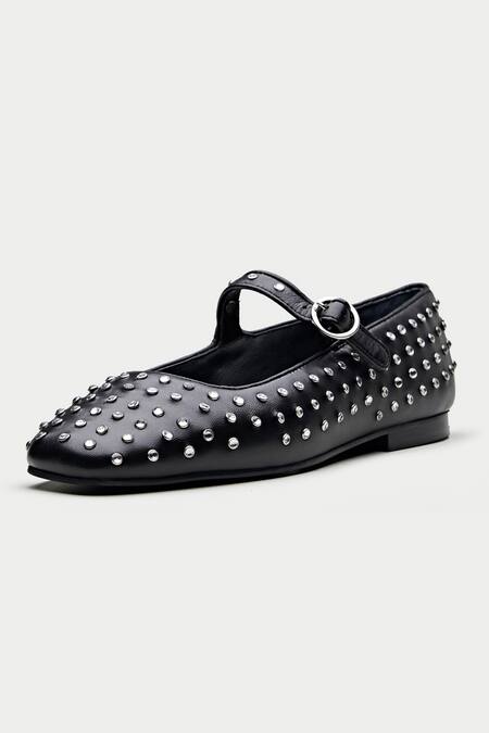 Shop Oroh Black Altea Ballerina Embellished Flats Online at Aza Fashions Shop_Oroh_Black Altea Ballerina Embellished Flats _Online_at_Aza_Fashions