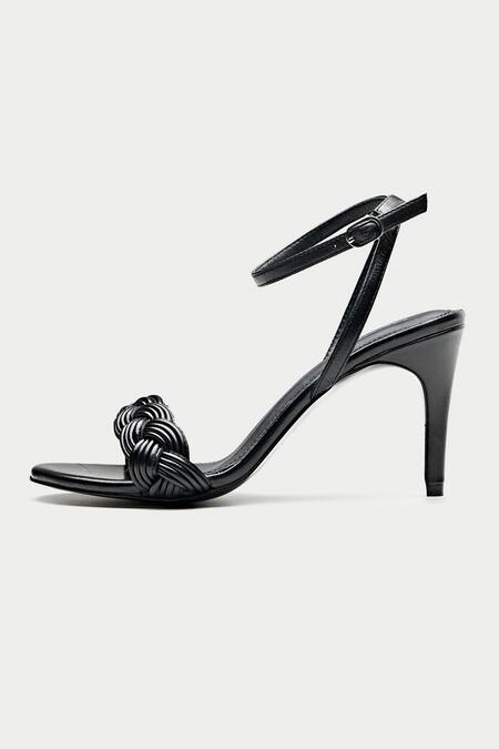 Buy_Oroh_Black Tarquinia Braided Strap Heels _Online_at_Aza_Fashions