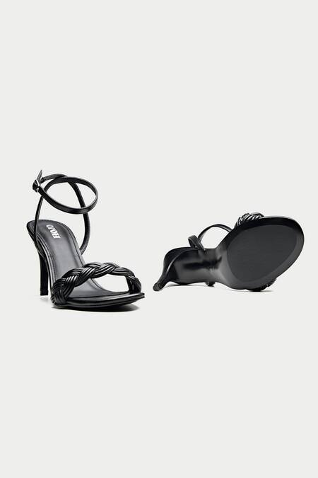 Oroh_Black Tarquinia Braided Strap Heels _at_Aza_Fashions