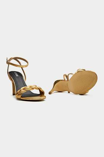 Oroh Tarquinia Braided Strap Leather Heels 