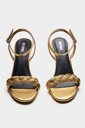 Oroh Tarquinia Braided Strap Leather Heels 