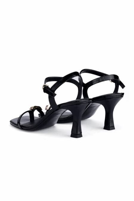 Shop_Oroh_Black Brooches Vic Metal Embellished Heels _Online_at_Aza_Fashions