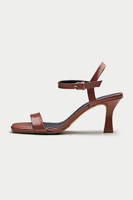Shop Oroh Brown Leather Strappy Heels Online at Aza Fashions Shop_Oroh_Brown Leather Strappy Heels _Online_at_Aza_Fashions