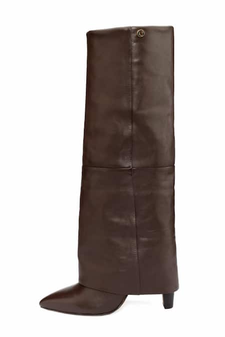 Buy_Oroh_Brown Mantua Pointed Toe Boots _Online_at_Aza_Fashions