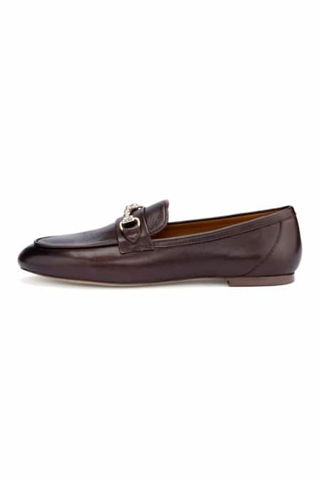 Oroh_Brown Chocolate Buckle Loafers _Online_at_Aza_Fashions