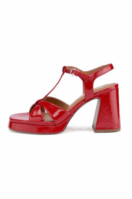 Oroh Red Imperia Criss Cross Heels Online at Aza Fashions Oroh_Red Imperia Criss Cross Heels _Online_at_Aza_Fashions