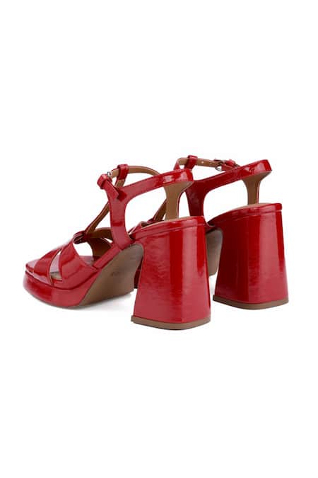 Shop Oroh Red Imperia Criss Cross Heels Online at Aza Fashions Shop_Oroh_Red Imperia Criss Cross Heels _Online_at_Aza_Fashions