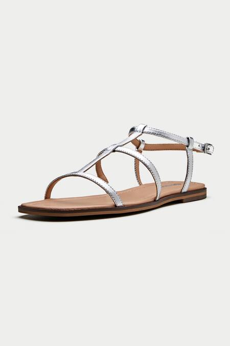 Oroh Silver Taranto Criss Cross Strappy Flats Online at Aza Fashions Oroh_Silver Taranto Criss Cross Strappy Flats _Online_at_Aza_Fashions