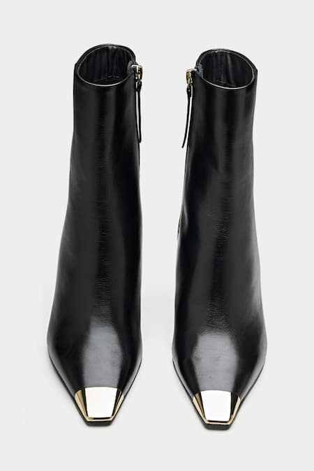 Shop Oroh Black Fano Pointed Toe Boots at Aza Fashions Shop_Oroh_Black Fano Pointed Toe Boots _at_Aza_Fashions
