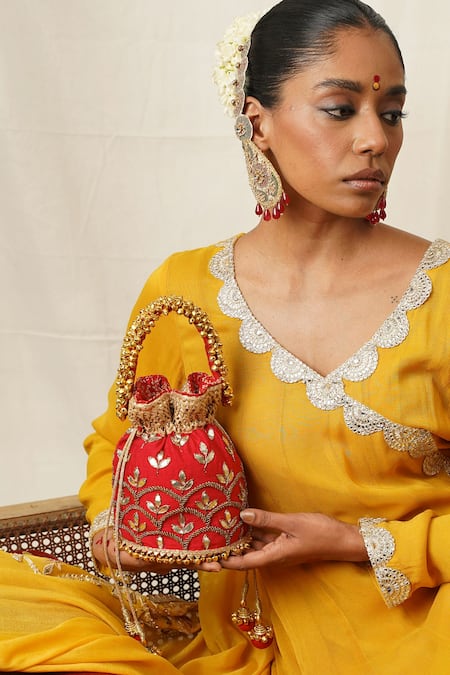 Moirra Gul Gota Embroidered Potli 