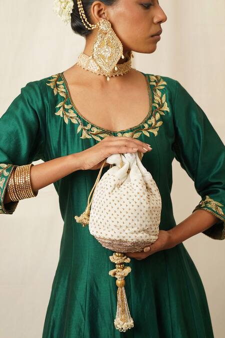 Moirra Chanbali Bead Embroidered Potli 