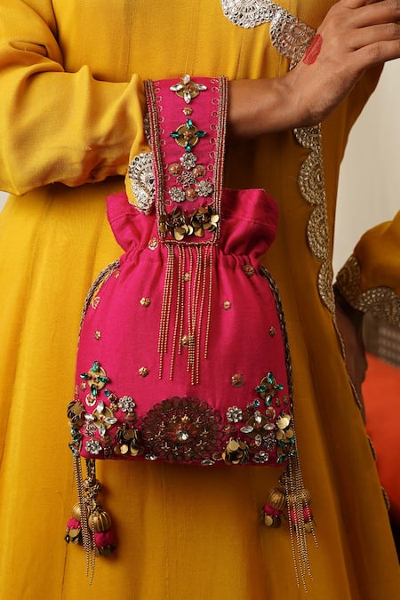 Moirra Heera Stone Embroidered Potli 