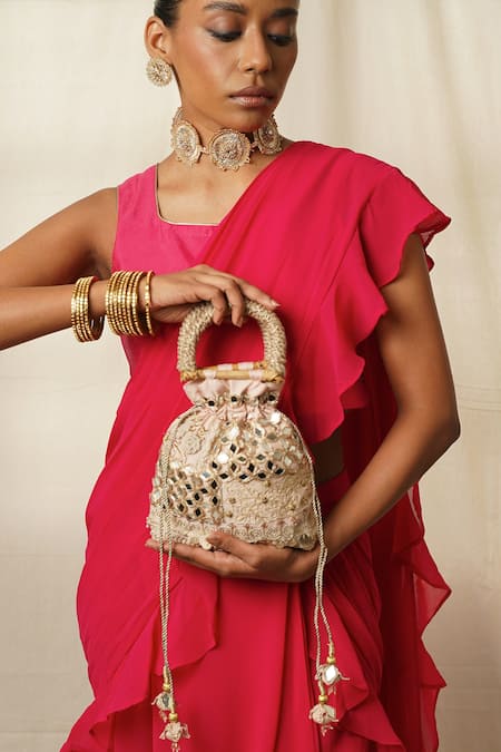 Moirra Sheesha Embroidered Potli 