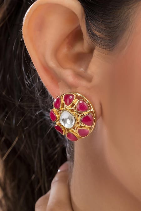 Vasundhara Anvita Kundan Embellished Studs 