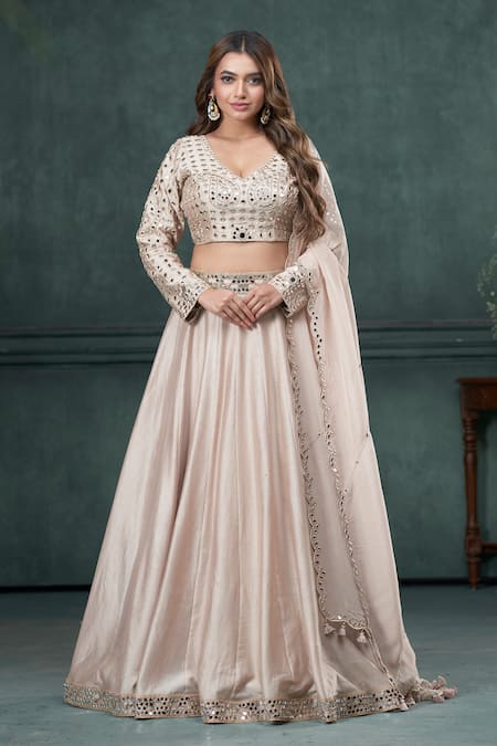 Hirika&Dhruti Mirror Embroidered Lehenga Set 