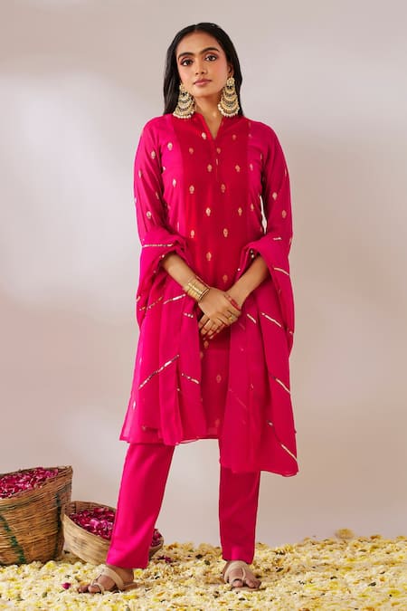 Gulaal Cotton Brocade Kurta Pant Set 