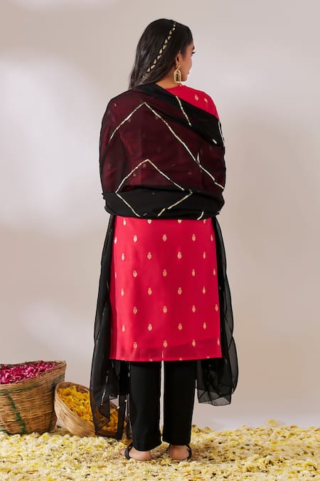 Gulaal Cotton Brocade Woven Kurta Pant Set 