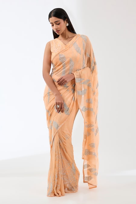 Rabani & Rakha Nabia Sequin Work Saree With Blouse 