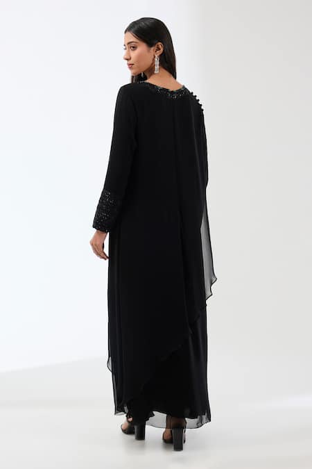 Rabani & Rakha Ayat Yoke Embroidered Layered Kurta Set 