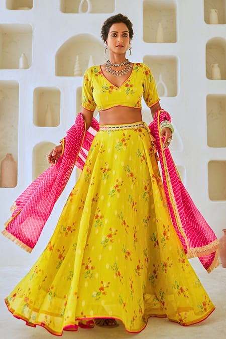 Myaara Floral Print Lehenga Set 